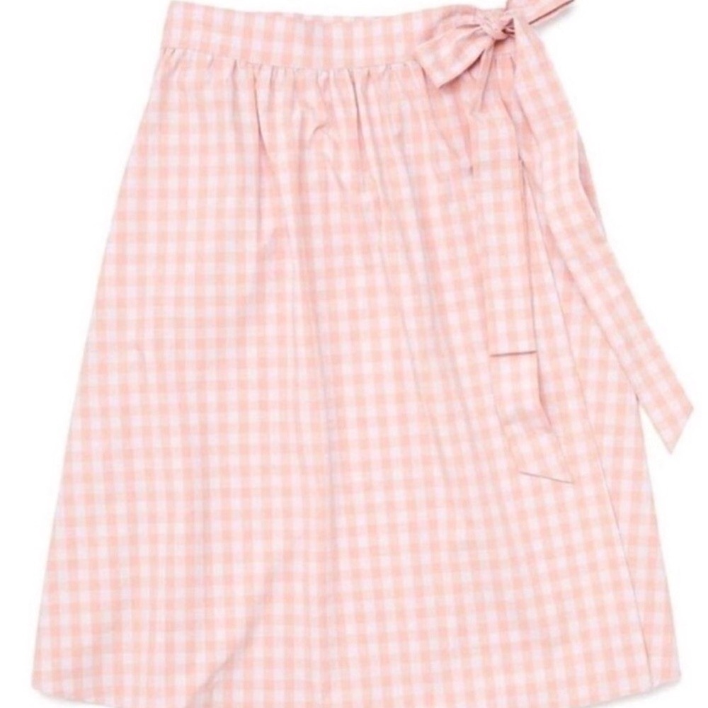 Women's Pink Gingham Wrap Skirt